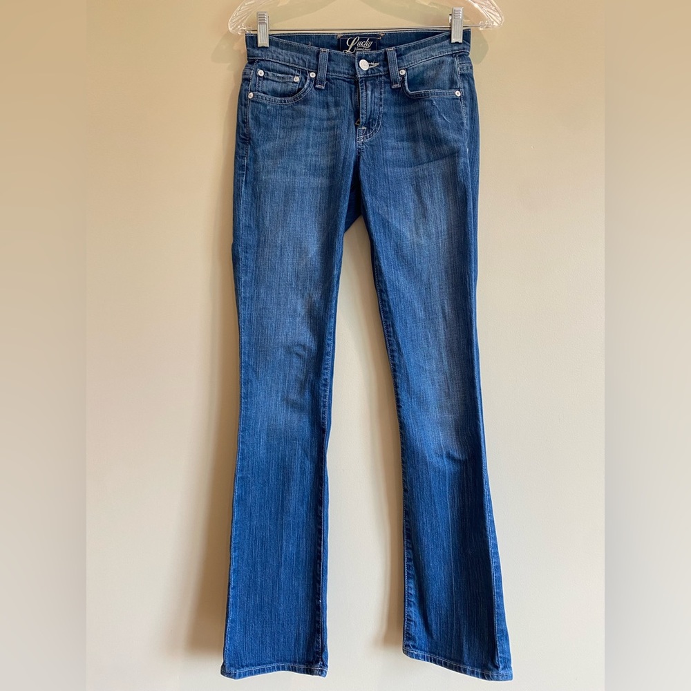 Lucky Brand Y2K boot cut size 0 denim jeans Medium wash Medium waist